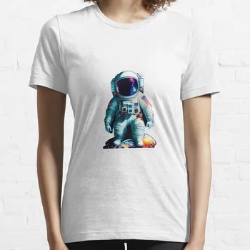 Kozmik Etkileyici sanat etiket T-Shirt bayan giyim T-Shirt kadınlar için