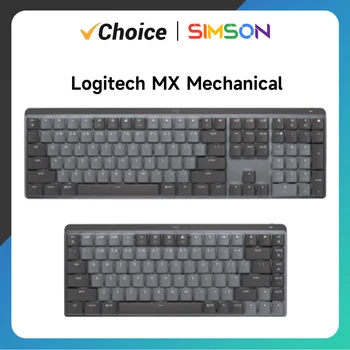 Logitech MX Mekanik mekanik kablosuz bluetooth klavye ile Logi Cıvata USB Ofis Oyun Klavyesi Windows IOS Android için
