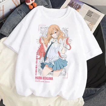 Marin Kitagawa Tee kadın Japon komik anime tshirt kız harajuku giyim