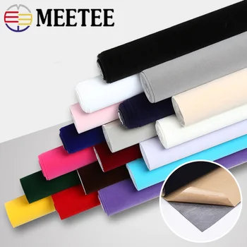 Meetee 50x150cm Flanel Kumaş Kendinden yapışkanlı Yapışkan Bez Mücevher Kutusu Çekmece Sticker Dekor DIY Ev Tekstili Zanaat FA203