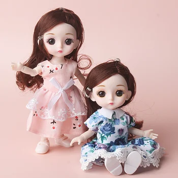 Mini 16cm Top Eklemli Bebek 13 Hareketli Eklemli Bebek Kız Vücut Retro Tarzı Kawaii Prenses BJD oyuncak bebekler Kızlar İçin doğum günü hediyesi