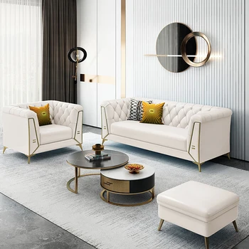 mobilya oturma odası Yatak Recliner Beyaz Modern Koltuk Kanepe Salonu Lüks Minimalist Divano Oturma Odası Mobilya