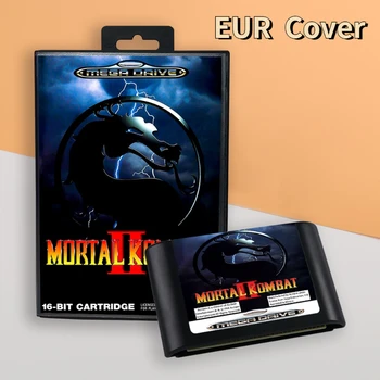 mortal Kombat II 2 EUR kapak 16bit retro oyun kartuşu Sega Genesis Megadrive video oyunu konsolları