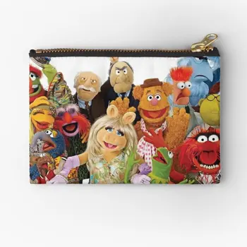 Muppets Gösterisi fermuarlı torbalar Külot anahtar çantası Ambalaj Sikke Erkek Iç Çamaşırı Çorap Cep Kozmetik Kadın Küçük Para Cüzdan Depolama