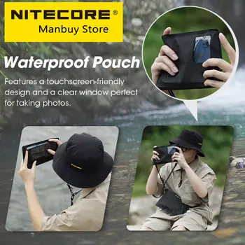 NITECORE SLB01 Su Geçirmez tek kollu çanta Dokunmatik Ekran Telefon Omuz Yüzmek Çanta 500D PVC 2-in-1 iphone için kılıf Xiaomi Huawei Erkekler Kadınlar