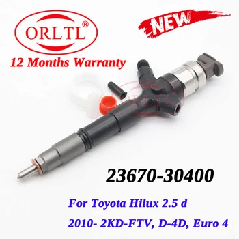 ORLTL 23670-30400 23670-39365 Dizel Enjektör Yeni 23670-0L090 295050-0520 Toyota Hilux için 2.5 d / 3.0 d 2010 2KD / 1KD-FTVEuro 4