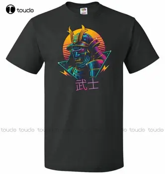 Rad Samurai Unisex T-Shirt Pop Kültürü Grafik Tee Asosyal Geeky Unisex Kadın Erkek Tee Gömlek