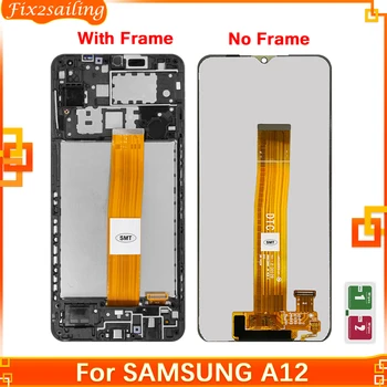 Samsung Galaxy A12 SM-A125F SM-A125F / DSN lcd ekran dokunmatik ekranlı sayısallaştırıcı grup Samsung A125 Lcd Yok Çerçeve İle