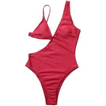 Seksi Tek Parça Bikini Derin V Boyun Yaz 2023 Kadın Mayo Beachwear Zayıflama Mayo