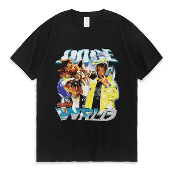 Sıcak Hip Hop Rap Suyu DÜNYA Grafik T Shirt Yüksek Kaliteli pamuklu tişört Estetik Kısa Kollu T-shirt Büyük Boy Streetwear