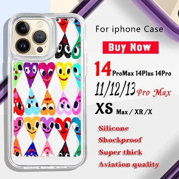 Telefon Kılıfı İçin iphone 11 12 13 14 Pro Max Ins Yağlıboya Aşk Şeffaf Silikon Yumuşak Funda XS X XR Akrilik Kapak Darbeye Coque