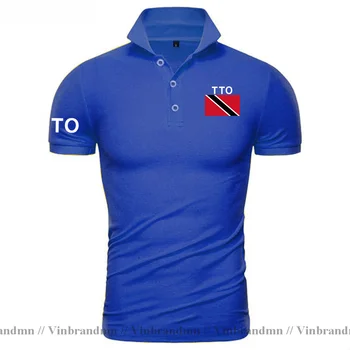 Trinidad ve Tobago polo gömlekler Erkekler Kısa Kollu Marka Gömlek Klasik Ülke Bayrağı Tasarım Tops TTO Trinidad Trini Trinbagonya