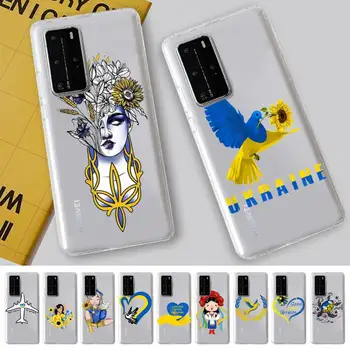Ukrayna Bayrağı Telefon Kılıfı için Samsung A51 A52 A71 A12 Redmi için 7 9 9A için Honor8X 10i Şeffaf Kılıf