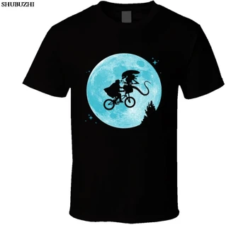 Uzaylı T-shirt Film Tee Dünya Dışı ET . Karikatür t shirt erkek Unisex Yeni Moda tişört üst pamuk komik