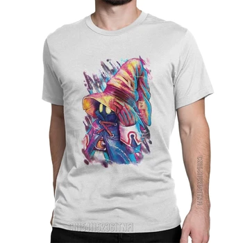 Vivi Ornitier Final Fantasy erkek T Shirt serin tişört Gömlek Klasik Kısa Kollu Ekip Boyun T-Shirt Pamuk 2XL 3XL Giyim