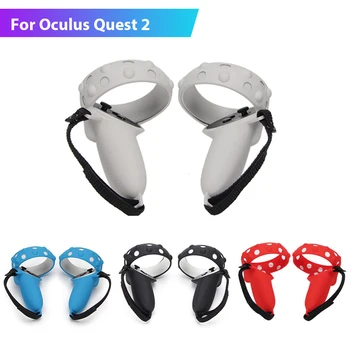 VR Kolu Silikon Koruyucu Kapak Oculus Quest 2 Denetleyici Sapları Kol + Anti-kayıp Kayış Oculus Quest 2 VR Aksesuarları
