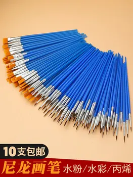 Weızhuang Çocuk Dıy Alçı Plastik Mavi Çubuk Naylon Saç Dijital Çizgi Kalem Yağlıboya Kalem Grafiti Boyama Pigment