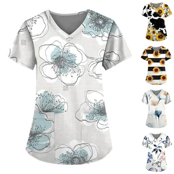 Y2k Giyim Kadın Benzersiz Moda Casual Gömlek Kadın Gömlek Yaz Çiçek Kısa Kollu Kadın Gömlek Ve Üstleri Camisetas