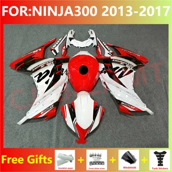Yeni ABS Motosiklet kaporta kitleri için Fit ninja 300 ninja300 2013 2014 2015 2016 2017 EX300 ZX300R kaporta kiti seti beyaz kırmızı