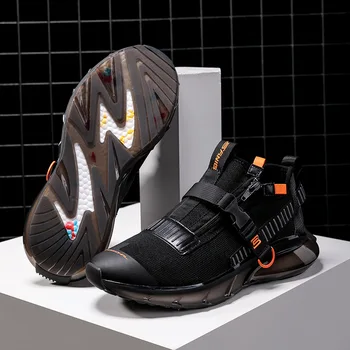 Yeni Erkek rahat ayakkabılar Nefes Hafif Yastıklama Spor Ayakkabı Koşu Açık Koşu Seyahat Erkekler tasarım ayakkabı