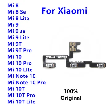 Yeni Güç Açık Kapalı Ses Yan Düğme Anahtarı Flex Kablo Xiaomi Mi 8 9 se Lite / Mi 9T 10T 10 Not 10 Pro Lite Yedek parçalar