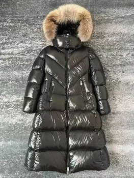 Yeni Kadın Kış Aşağı Uzun Ceket Lüks Parka Ceket Kadın Kalınlaşmak Sıcak Giyim Rüzgar Geçirmez Su Geçirmez Giysiler