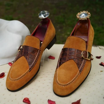 Yeni Sarı Loafer'lar Akın rahat ayakkabılar Nefes Slip-On Düğün Ücretsiz Kargo Boyutu 38-46 Erkekler Elbise Ayakkabı