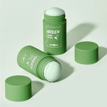 Yeşil çay Detoks Sopa Derin Temizlik Katı Maske Yağ Kontrolü Gözenekleri Arındırıcı Kil Yeşil Maske Sopa Beyazlatma Derin Temizlik Çamur