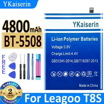YKaiserin Pil BT - 5508 4800mAh Leagoo T8S Cep Telefonu Stokta Yüksek Kalite + İzleme Kodu Bateria
