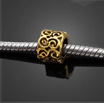 Yüksek kalite 12 Adet/grup 8.8 mm*6.2 mm Antik Altın renk vintage boncuk charms takı yapımı için