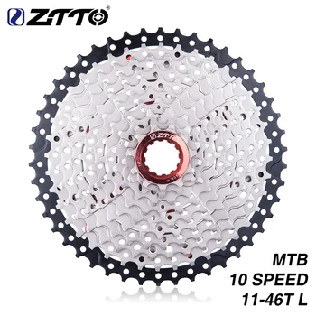 ZTTO MTB 10 hız Kaseti 11-46 Dişli 10 hız 11-46 T Geniş Oranı Freewheel Dağ Bisikleti 10 s M590 M6000 M610 M780 X7 Parçası