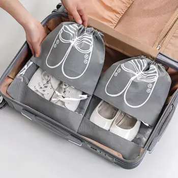 Çekme ipli çantalar ayakkabı saklama çantası Dolap Organizatör dokunmamış Seyahat Taşınabilir Çanta Su Geçirmez Giyim Sınıflandırılmış Asılı Cep