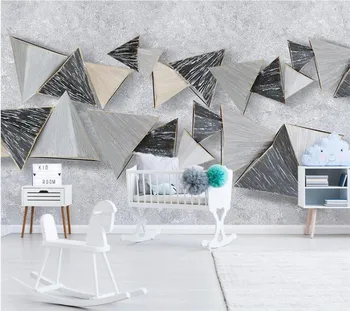 Özel duvar kağıdı 3d modern minimalist kişilik soyut geometrik TV arka plan duvar kağıtları ev dekor duvar papel de parede