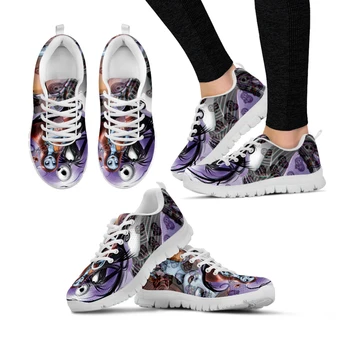 פופ סיוט ג 'ק וסאלי עיצוב מקרית סניקרס נשים שרוכים שטוח נעלי אוויר רשת נעלי אופנה Footware מתנה